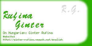 rufina ginter business card